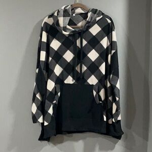 Black and White Checkered Hoodie